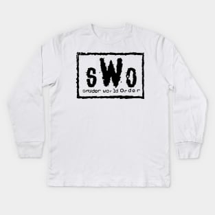 Snyder World Order (sWo - Black Logo) Kids Long Sleeve T-Shirt